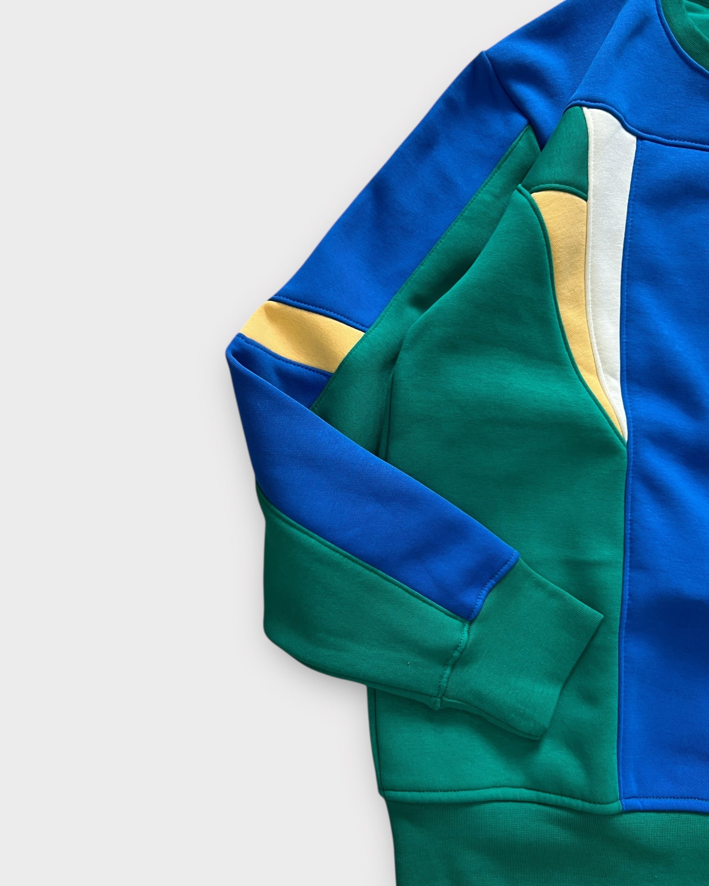 Team Brazil Panel Crewneck "400+ GSM" - Green/Blue