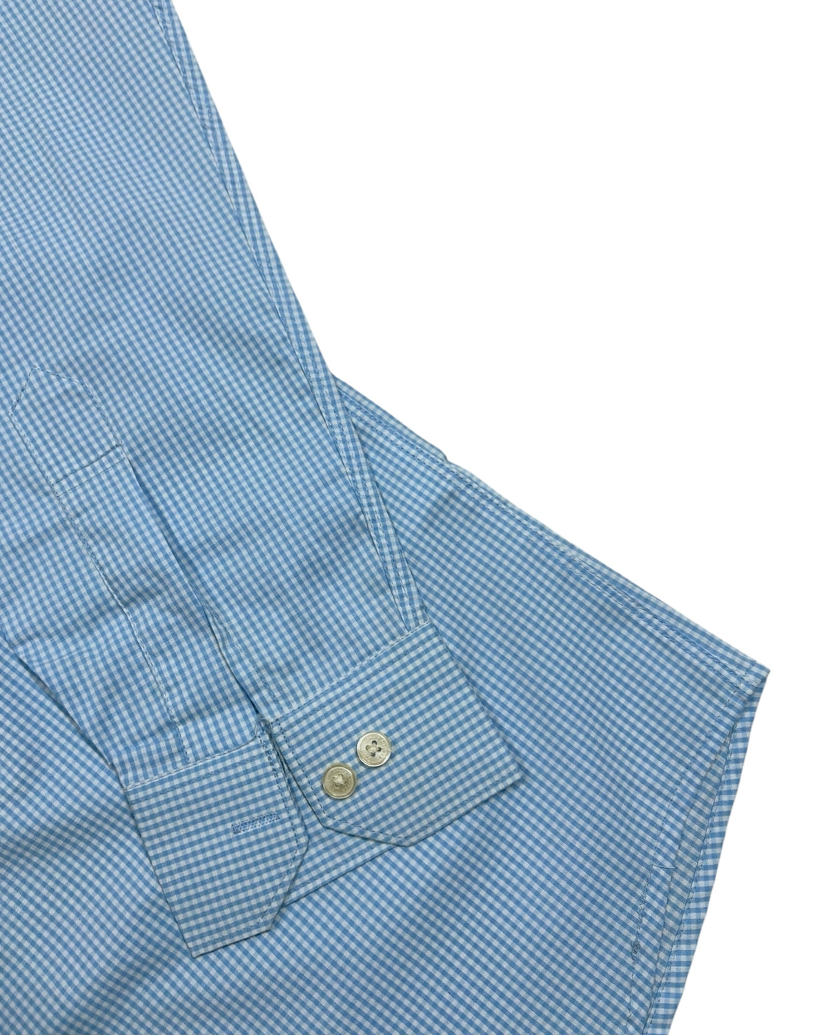 Micro-check Cotton Shirt - Blue
