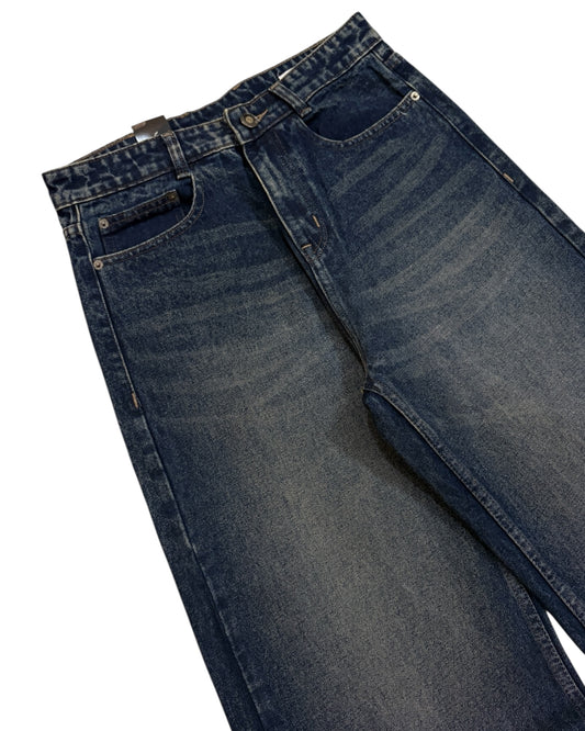 Dark Blue Vintage Super Baggy Wide Fit Jeans