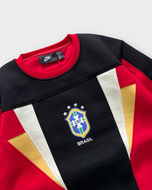 Team Brazil Panel Crewneck "400+ GSM" - Red/Black