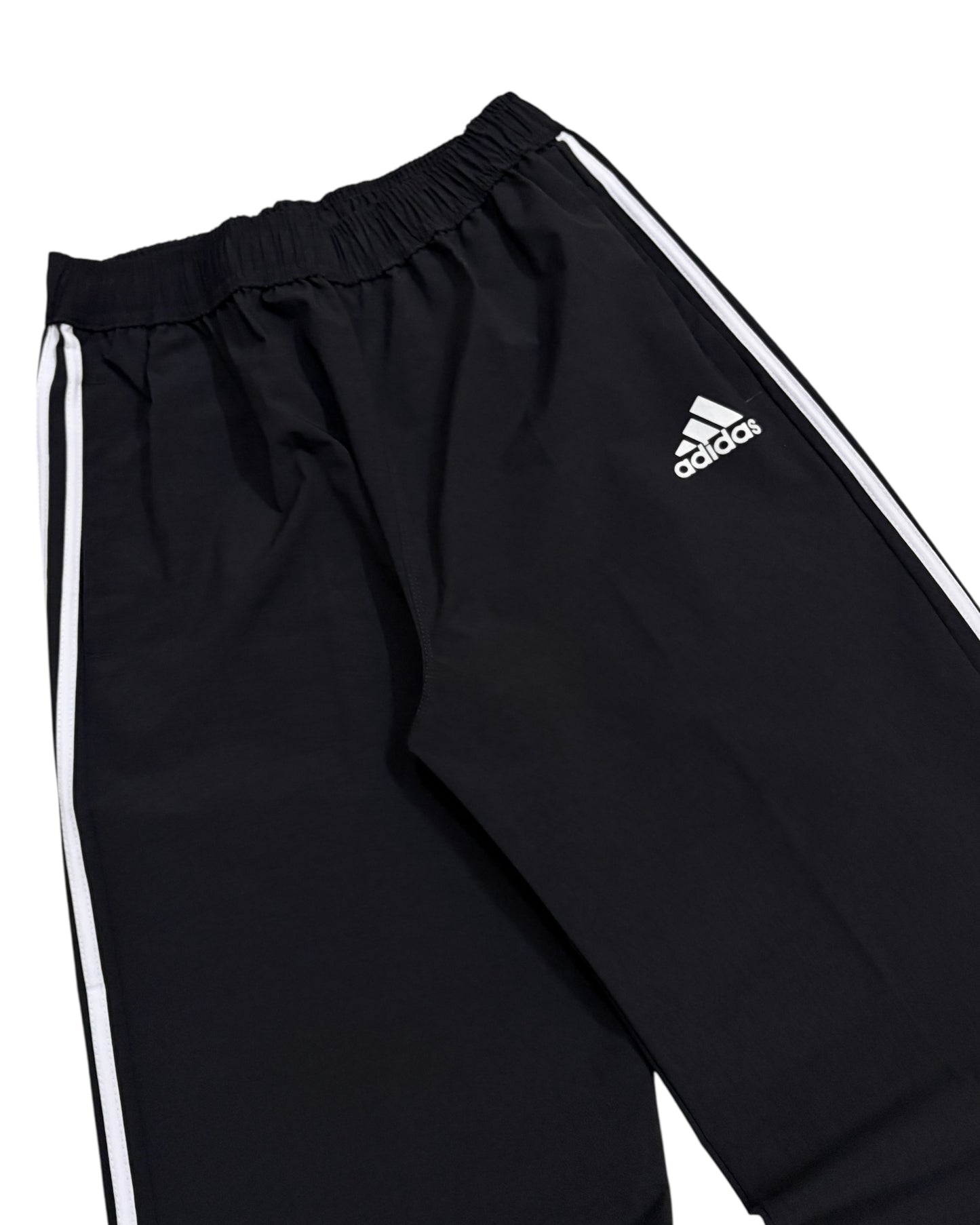 Relaxed Straight Stripes Track Pant - Black White