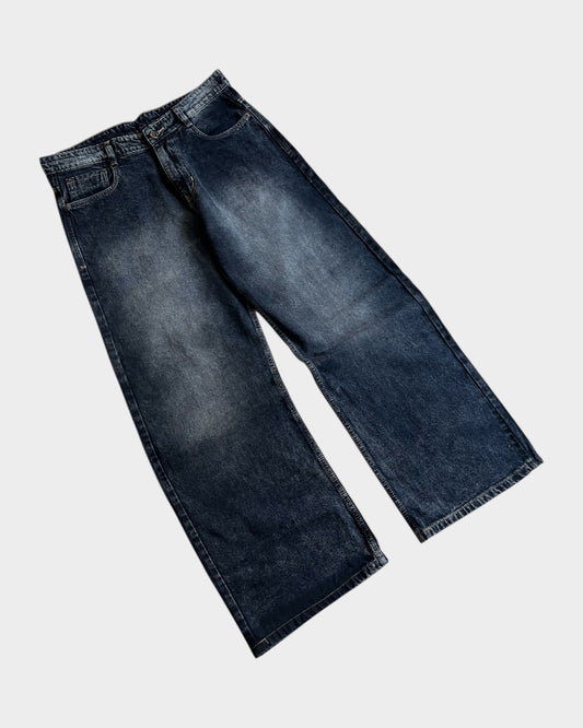 Black Onyx Fade Baggy Wide Denim