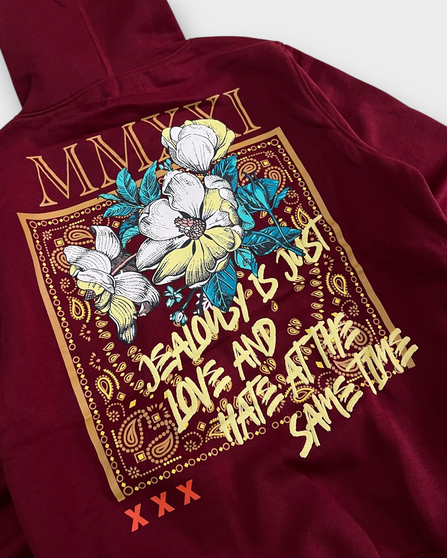 Regular Fit 310 GSM Cozy Hoodie - Maroon Red