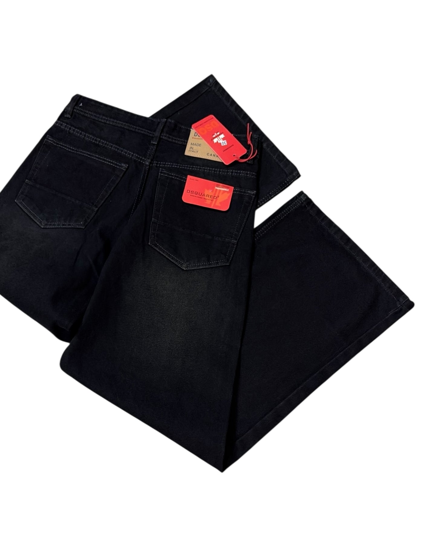Dark Black Baggy Wide Fit Jeans