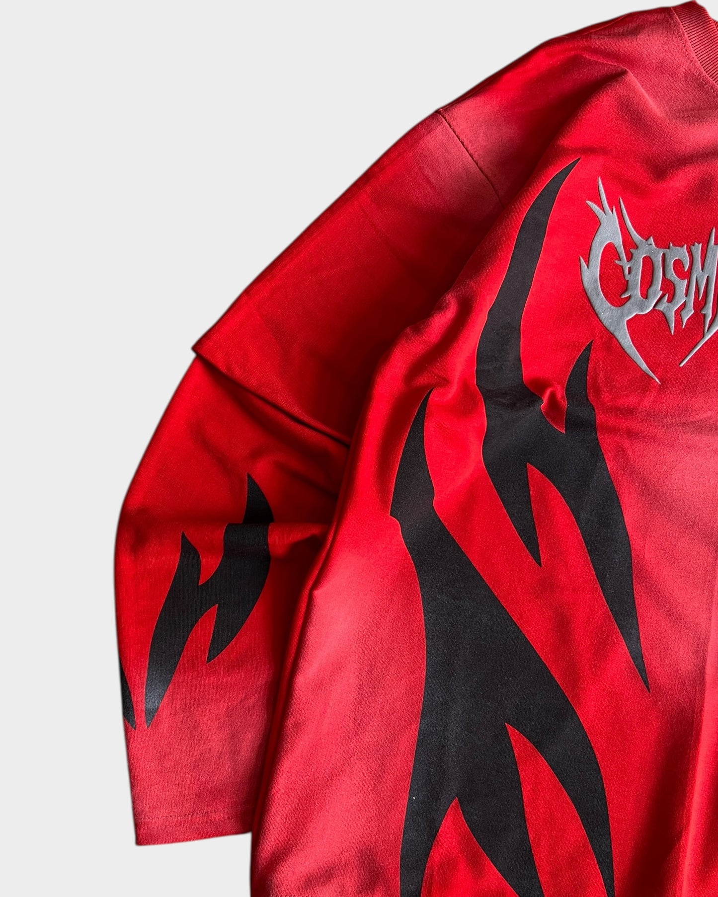 Cosmic Flame Long Sleeve Tshirt - Red