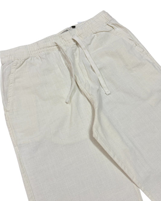 Linen Baggy Pants - White