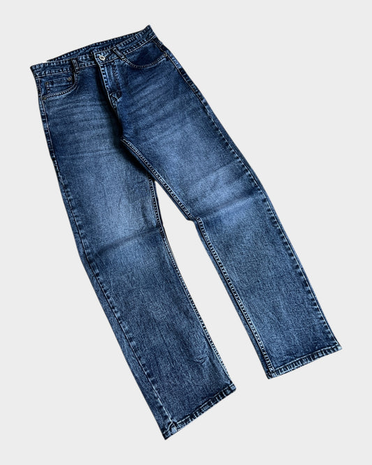 Classic Mid Blue Straight Stretch Denim