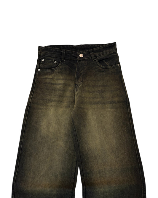 Vintage Burn Black Wide Fit Jeans
