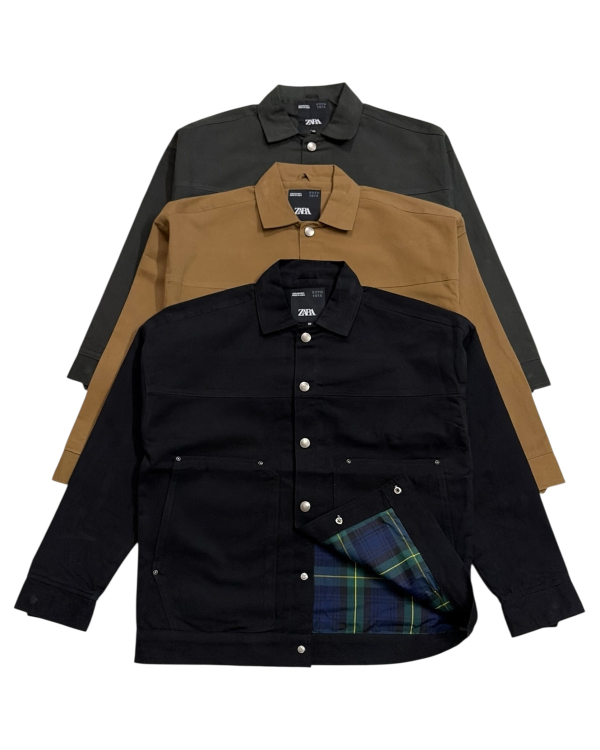 Workwear Boxy Cropped Jacket - Tan