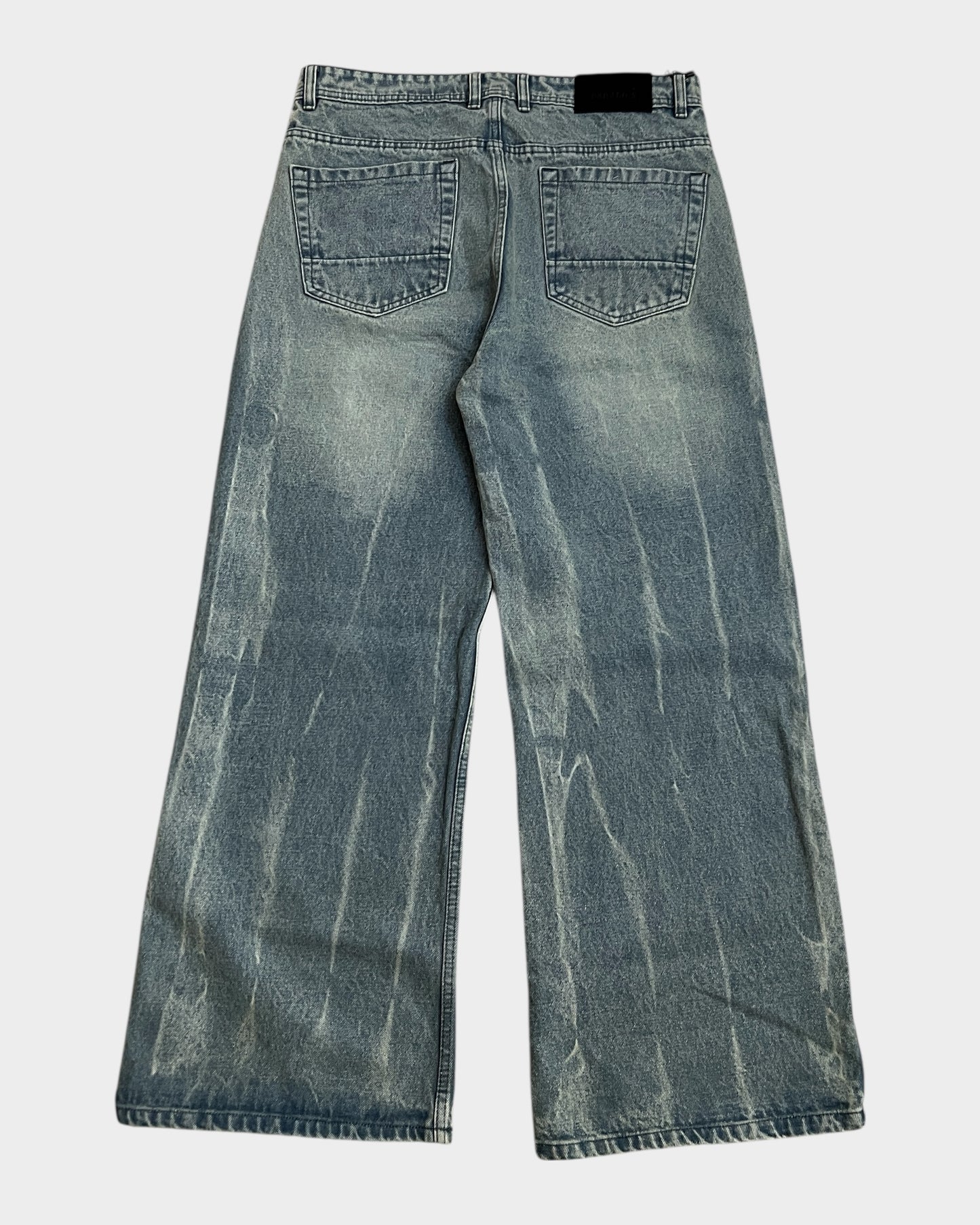 Vintage Sky Wash Baggy Wide Denim