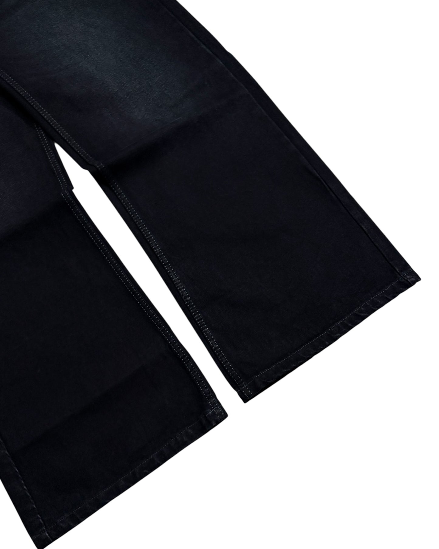 Dark Black Wash Wide Fit Jeans