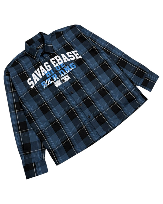 Blue Savage Base Boxy Check Shirt