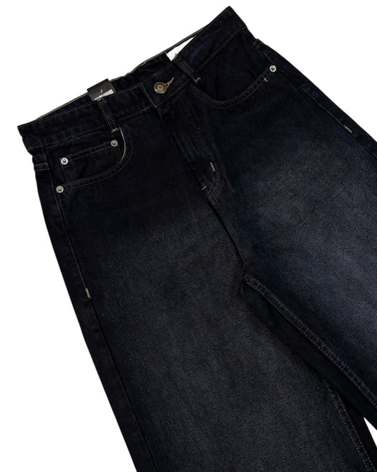 Dark Black Faded Super Baggy Fit Jeans