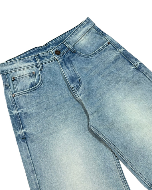 Blue Ocean Faded Wide Fit Jeans