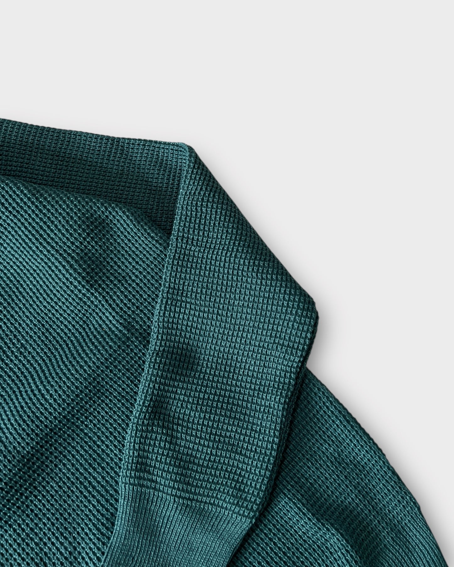 Teal Green Textured Knit Sweater