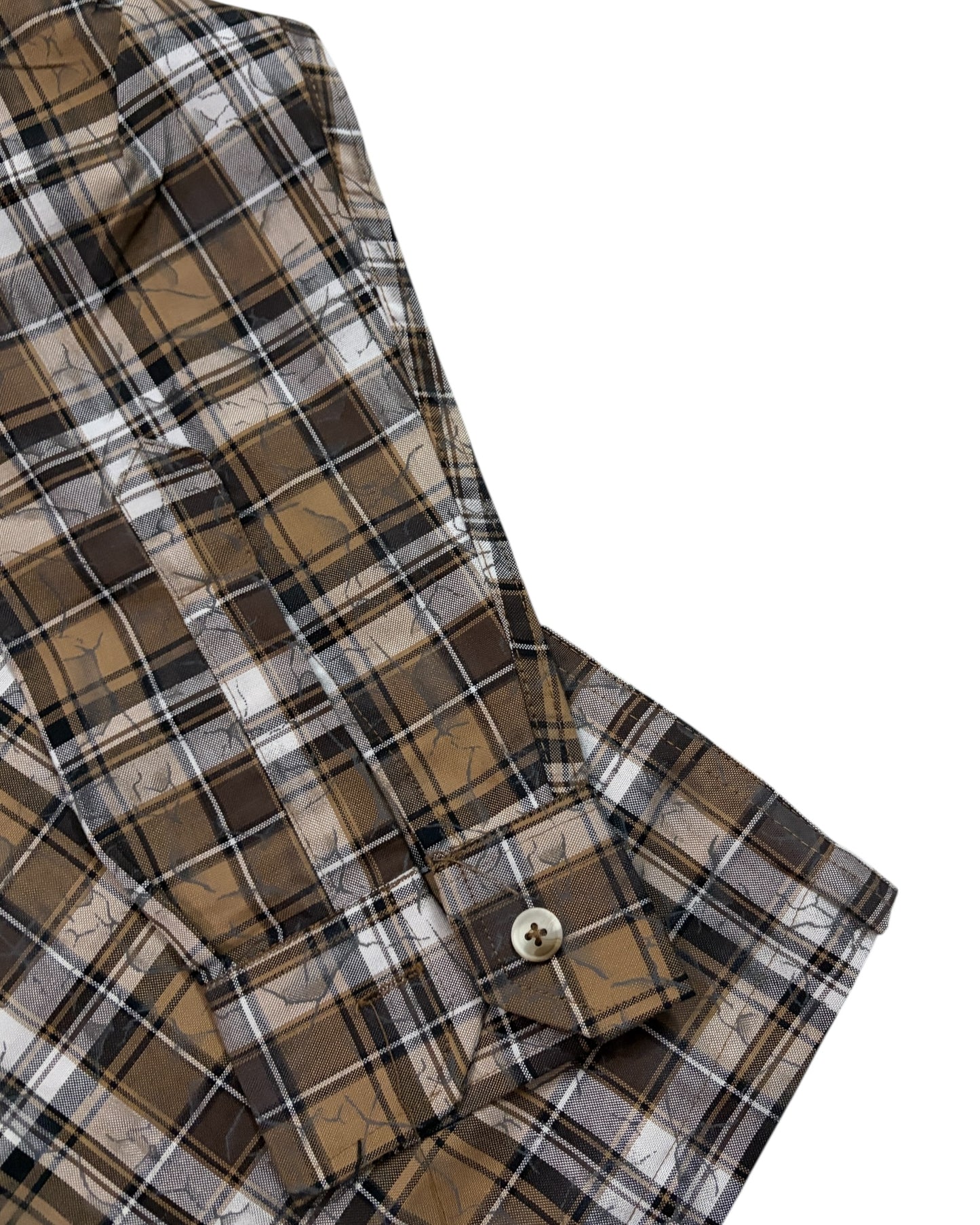 Dusty Check Boxy Shirt - Brown