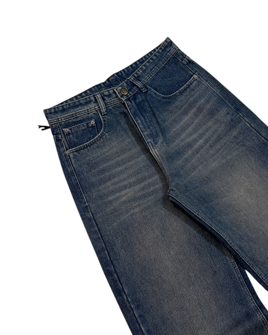 Dusty Blue Baggy Wide Fit Jeans