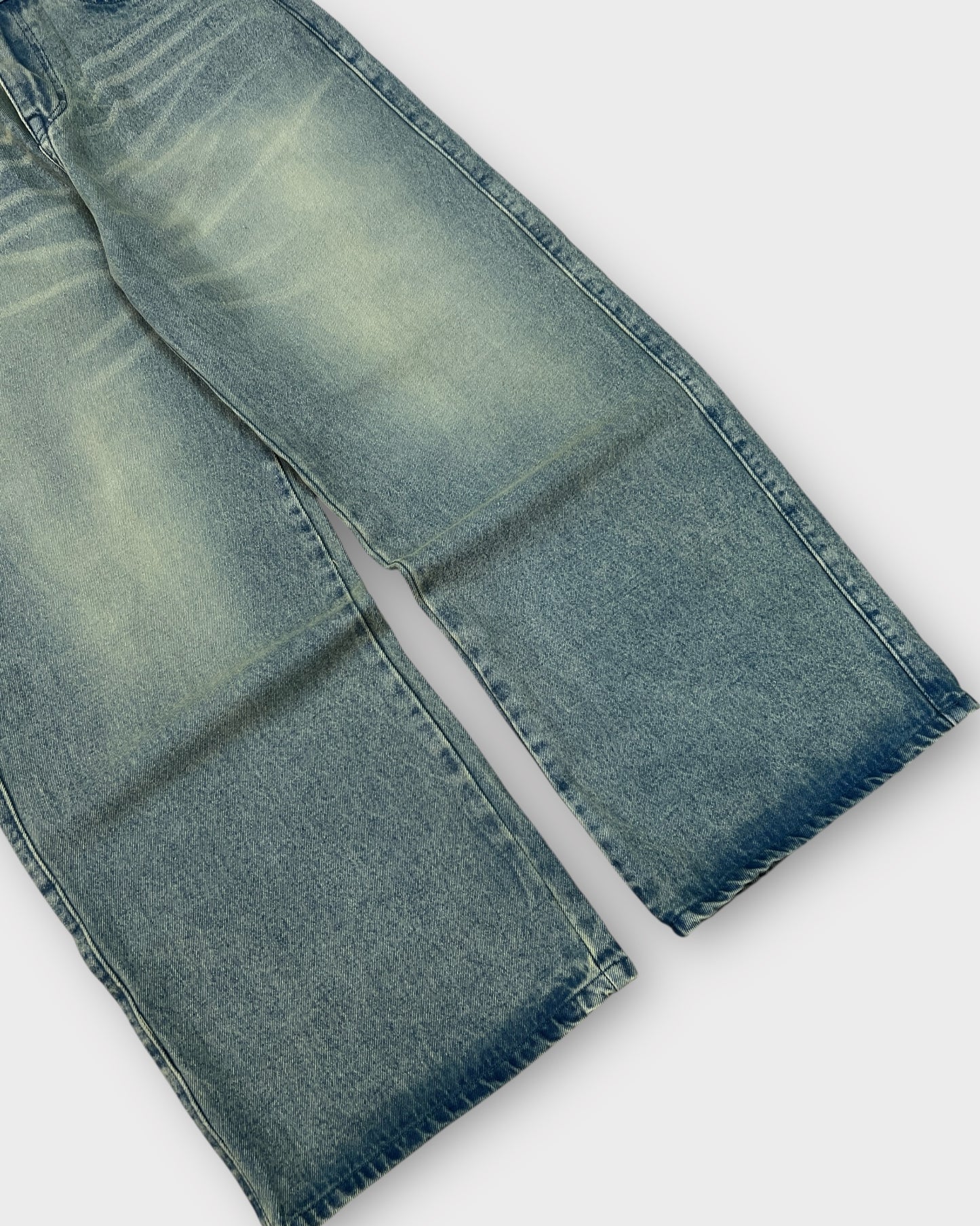 Green Tint Vintage Wide Leg Denim
