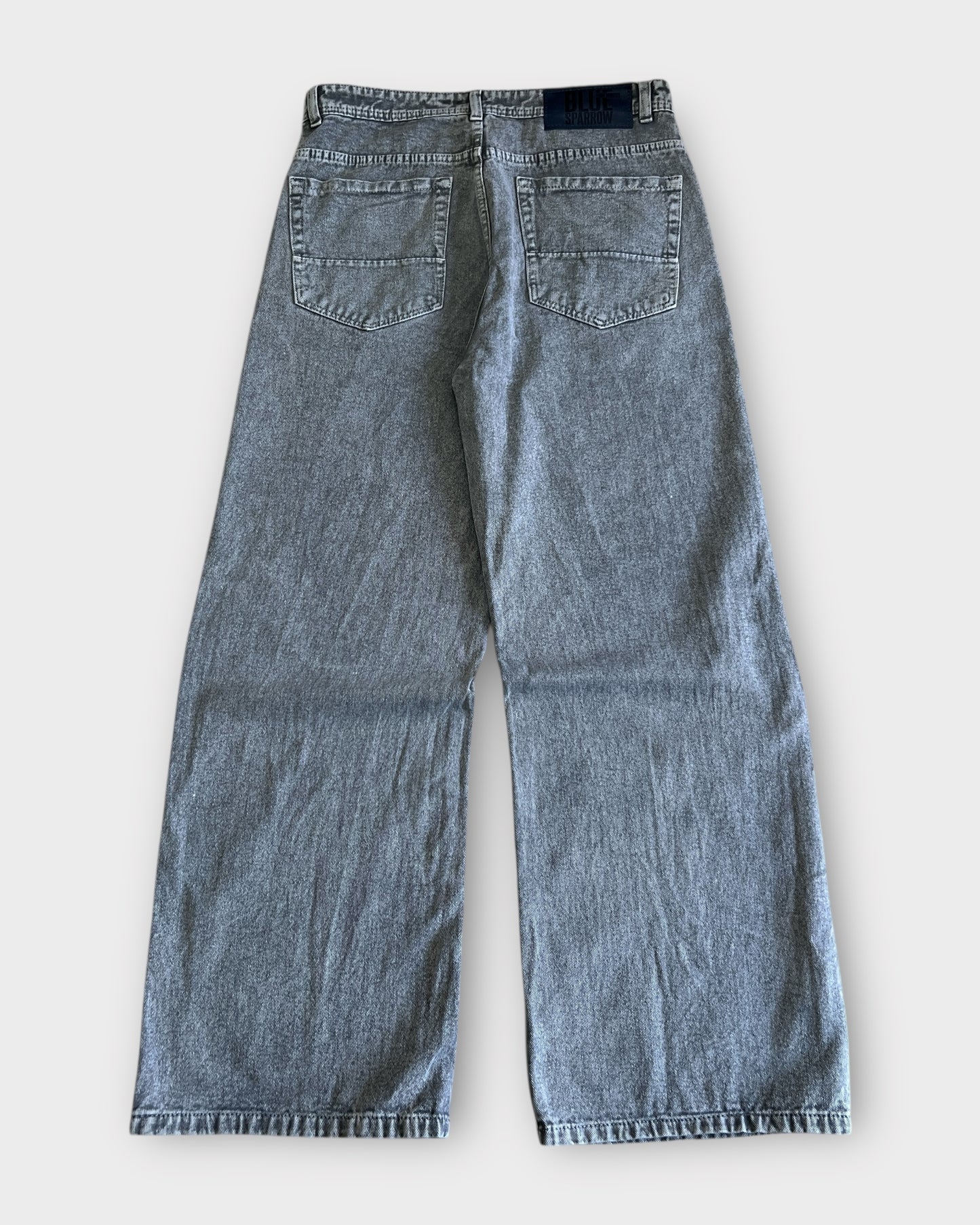 Ash Grey Baggy Wide Leg Jeans