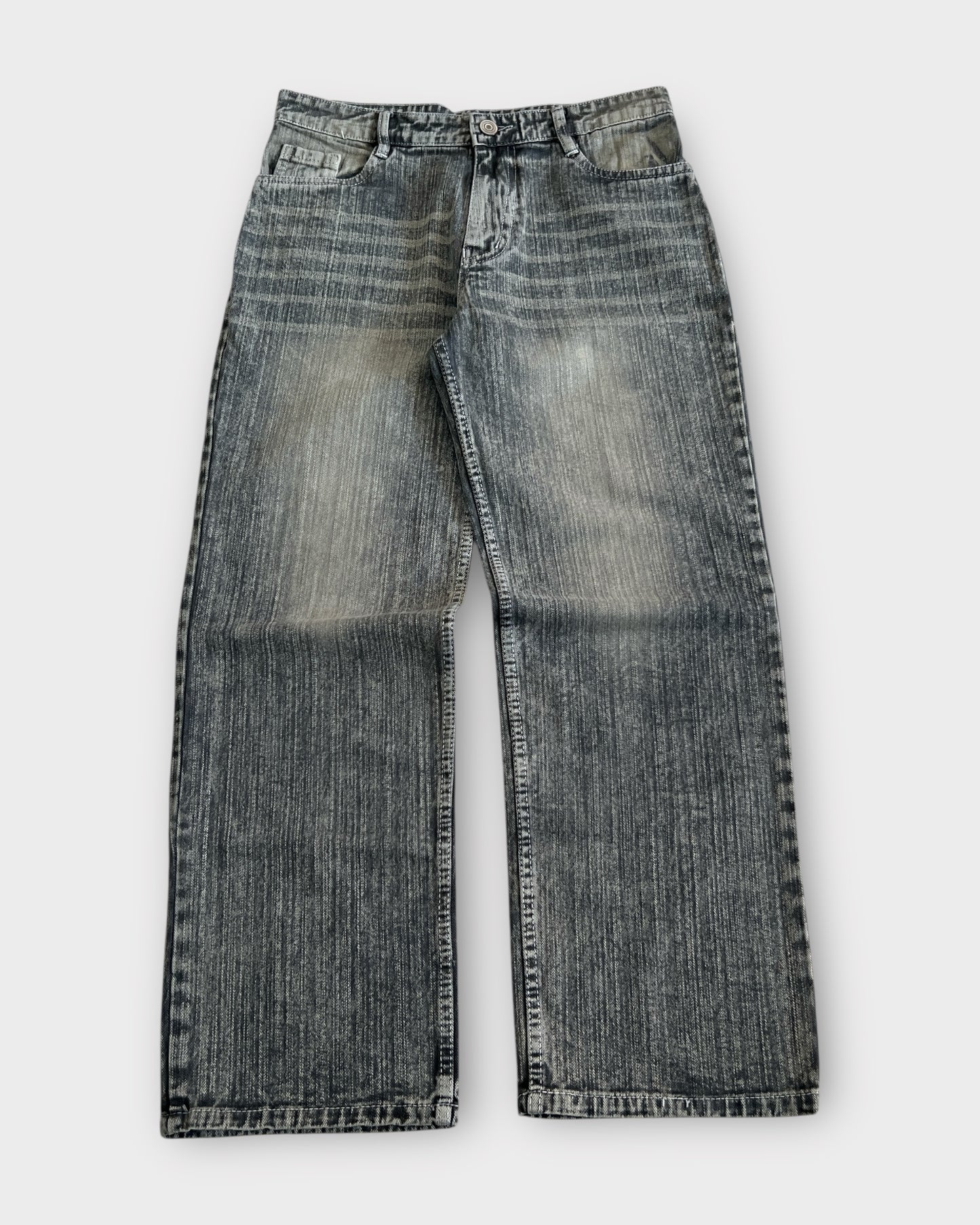 Grey Grunge Vintage Jeans