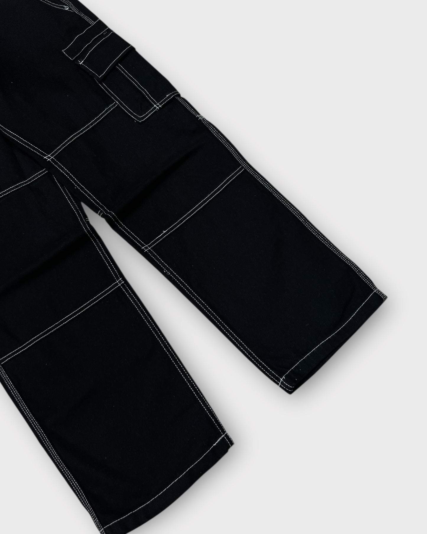 Black Utility Loose Fit Cargo