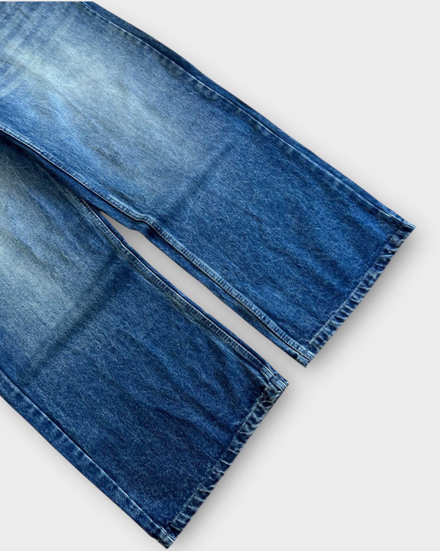 Urban Blue Vintage Wash Baggy Wide Leg Jeans