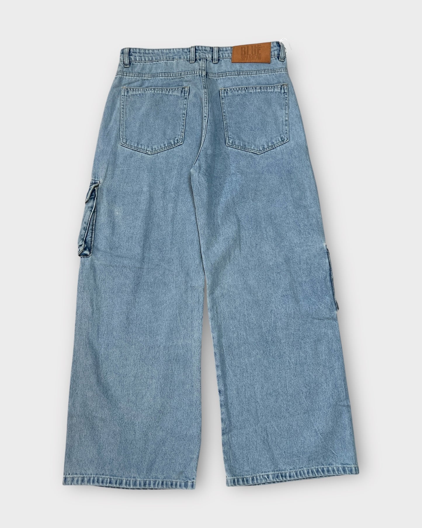 Light Wash Utility Cargo Denim Baggy Wide Fit