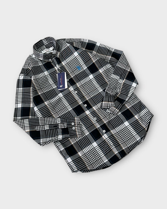 Classic Black Check Shirt Regular Fit