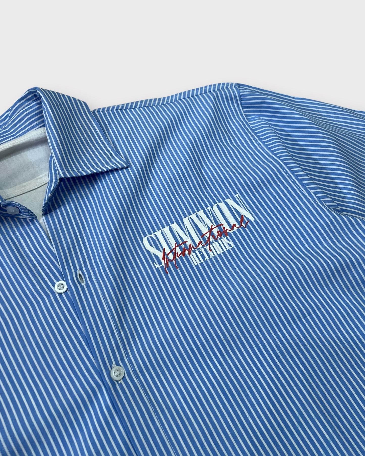 Blue Striped Street Boxy Cut Shirt