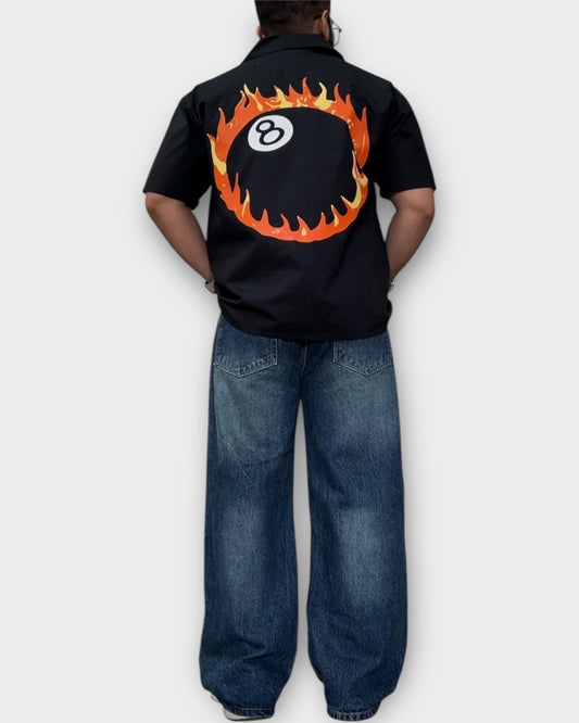 Black 8 Ball Street Boxy Cut Shirt