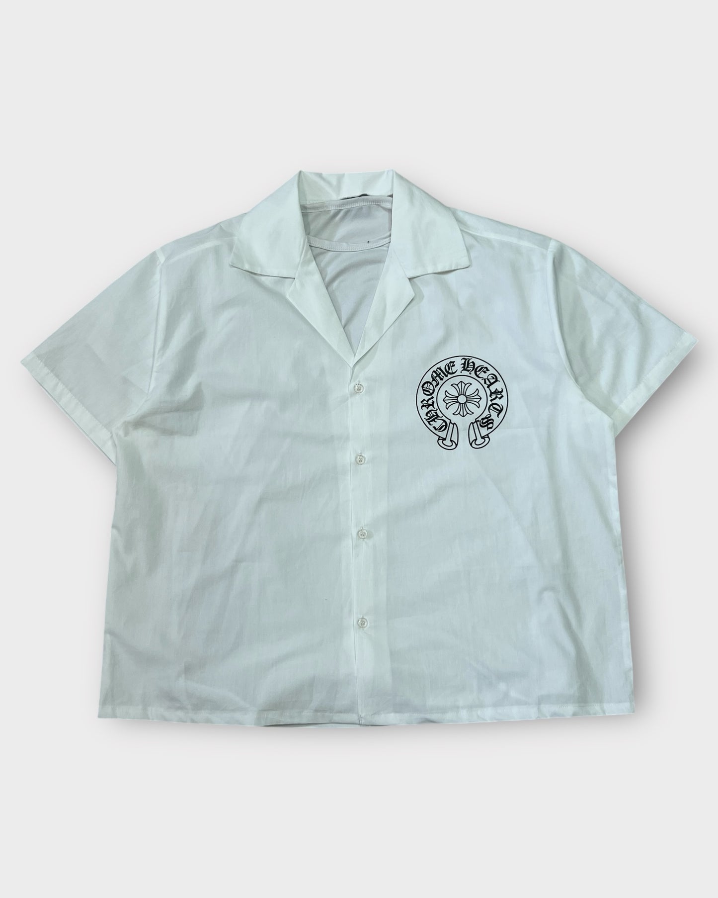 White Chrome Street Boxy Cut Shirt