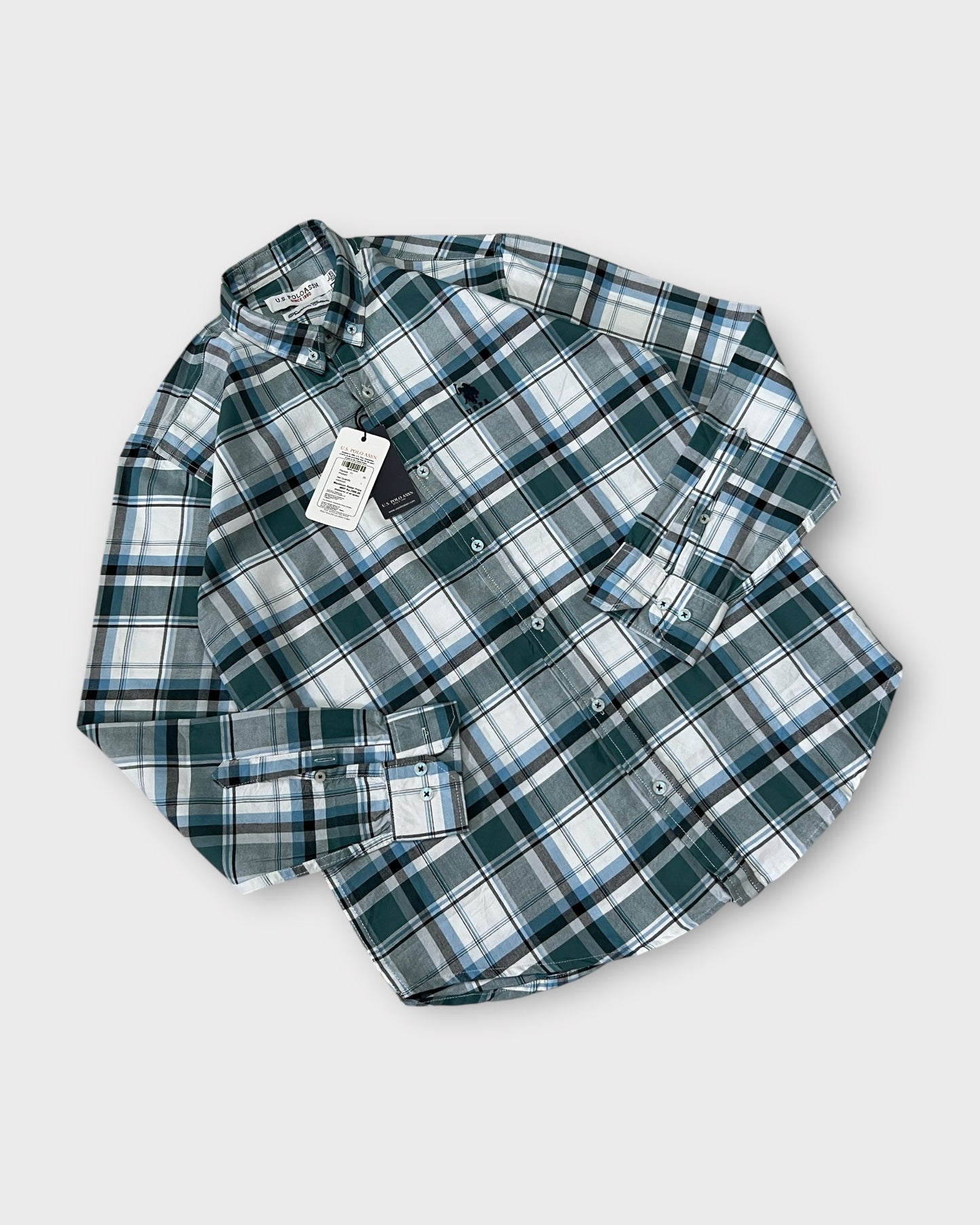 Classic Green Check Shirt Regular Fit