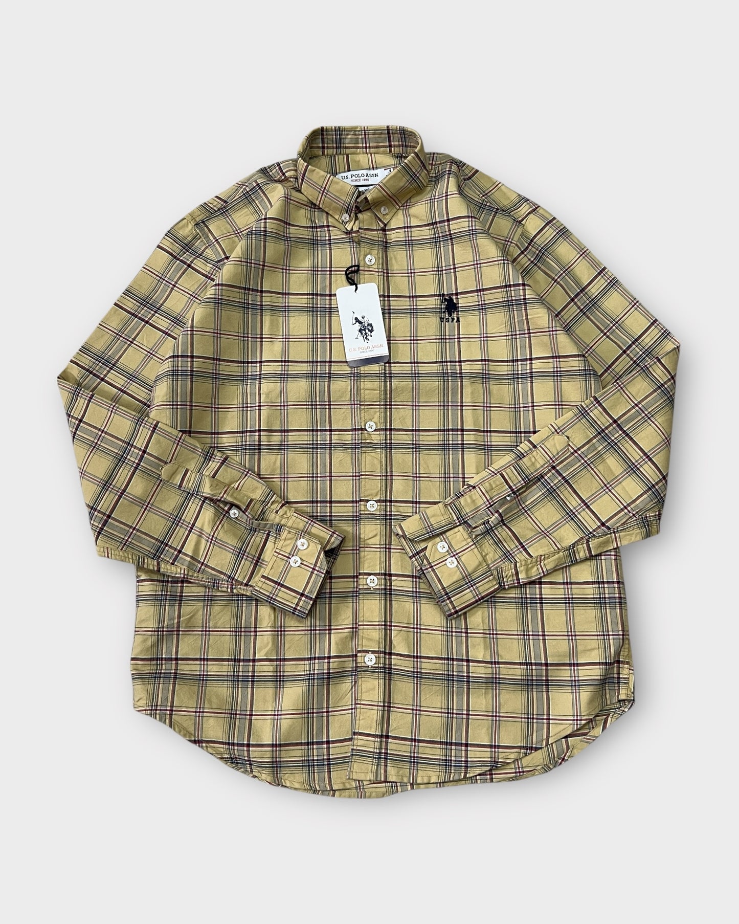 Classic Ash Yellow Check Shirt Regular Fit