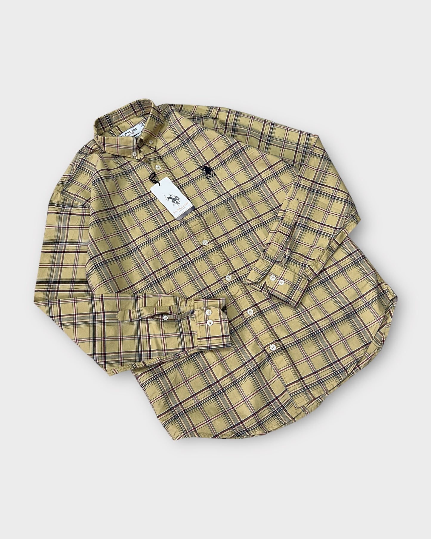 Classic Ash Yellow Check Shirt Regular Fit
