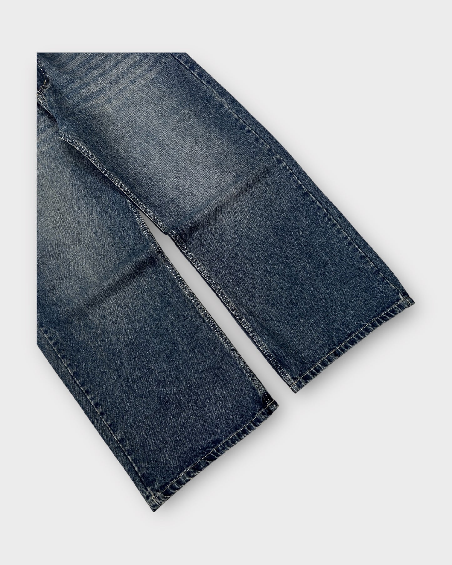 Retro Blue Wide Leg Denim