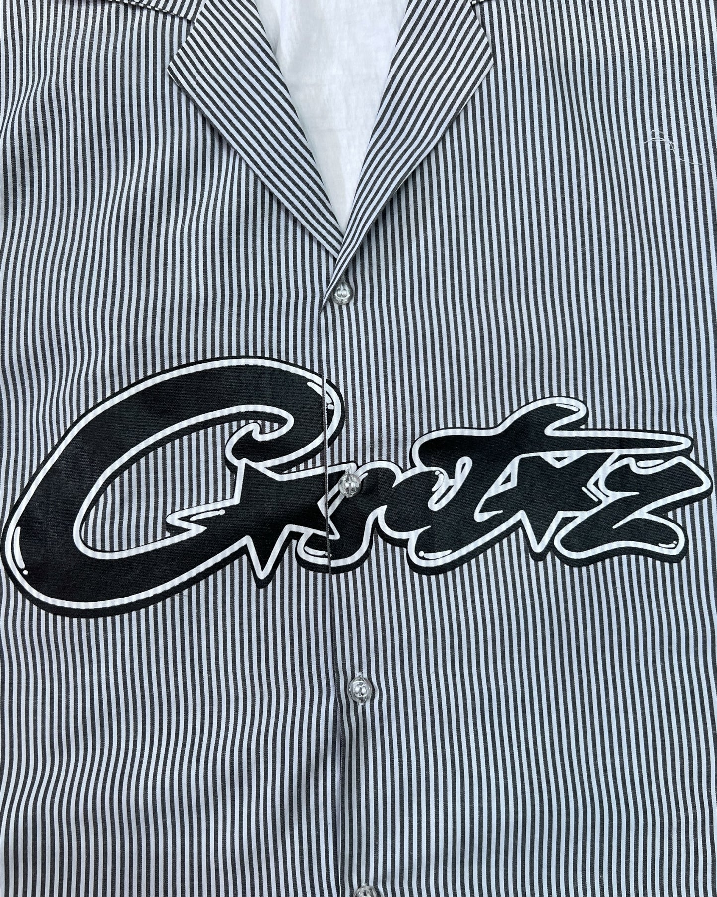 Grey Striped Cortiez Boxy Cut Shirt