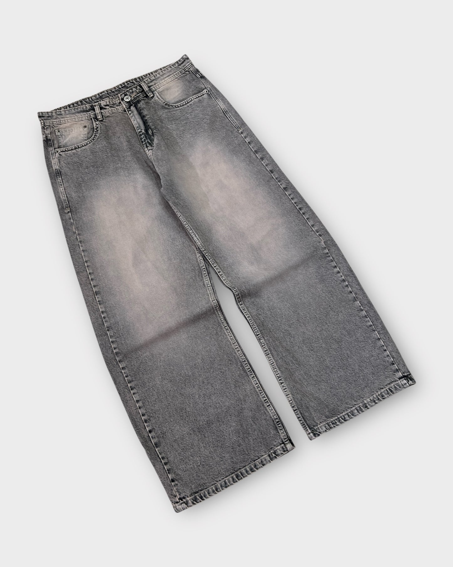 Tinted Grey Wide Leg Denim