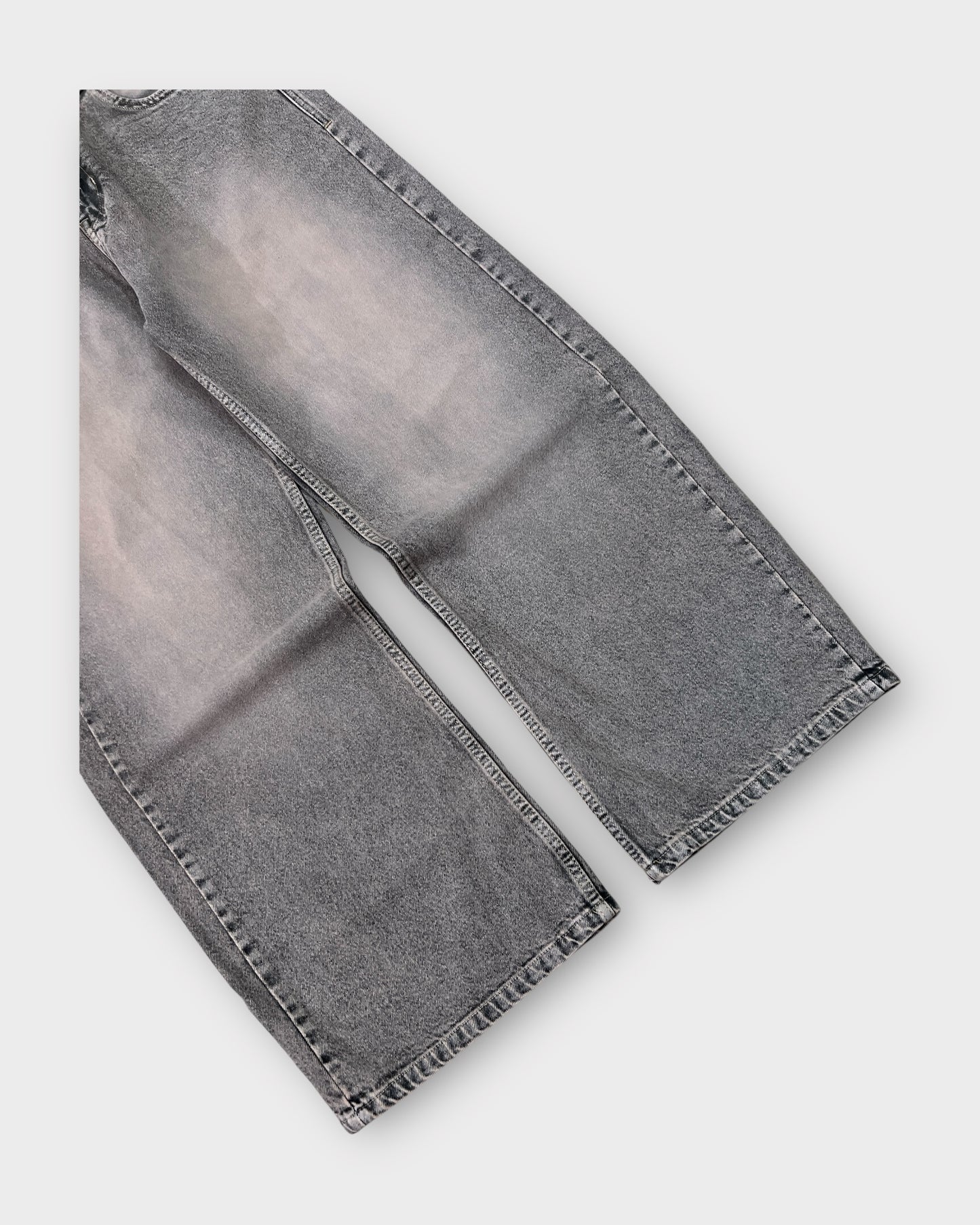 Tinted Grey Wide Leg Denim
