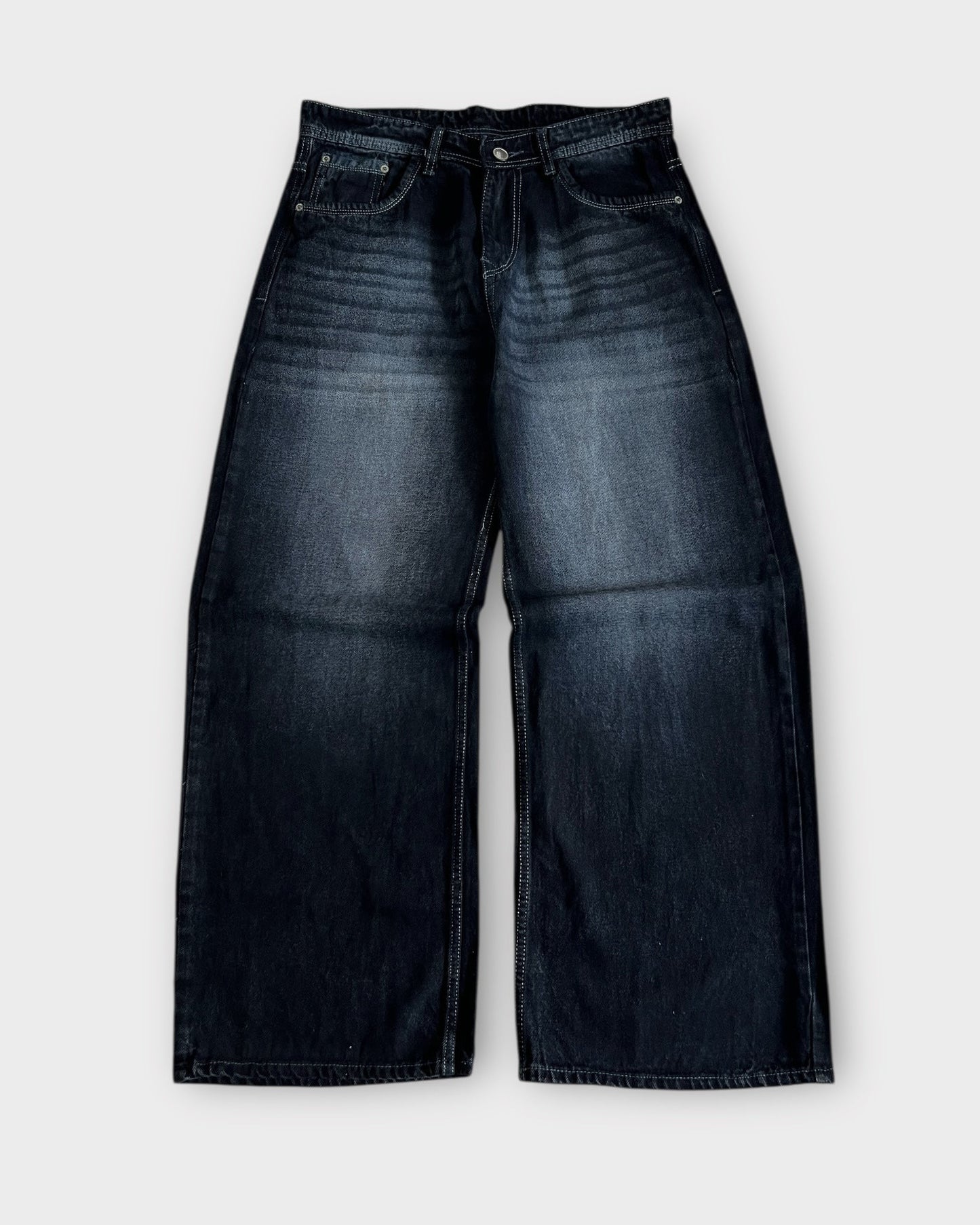 Onyx Mist Baggy Wide Leg Jeans