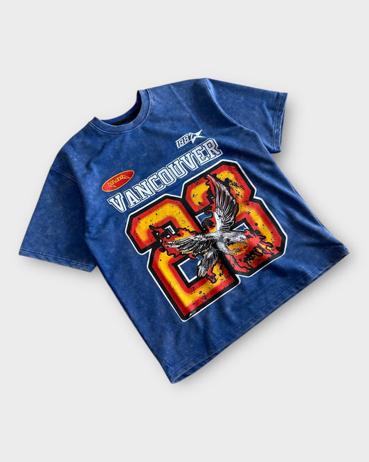 Washed Graphic Heavyweight T-shirt - Vintage Blue