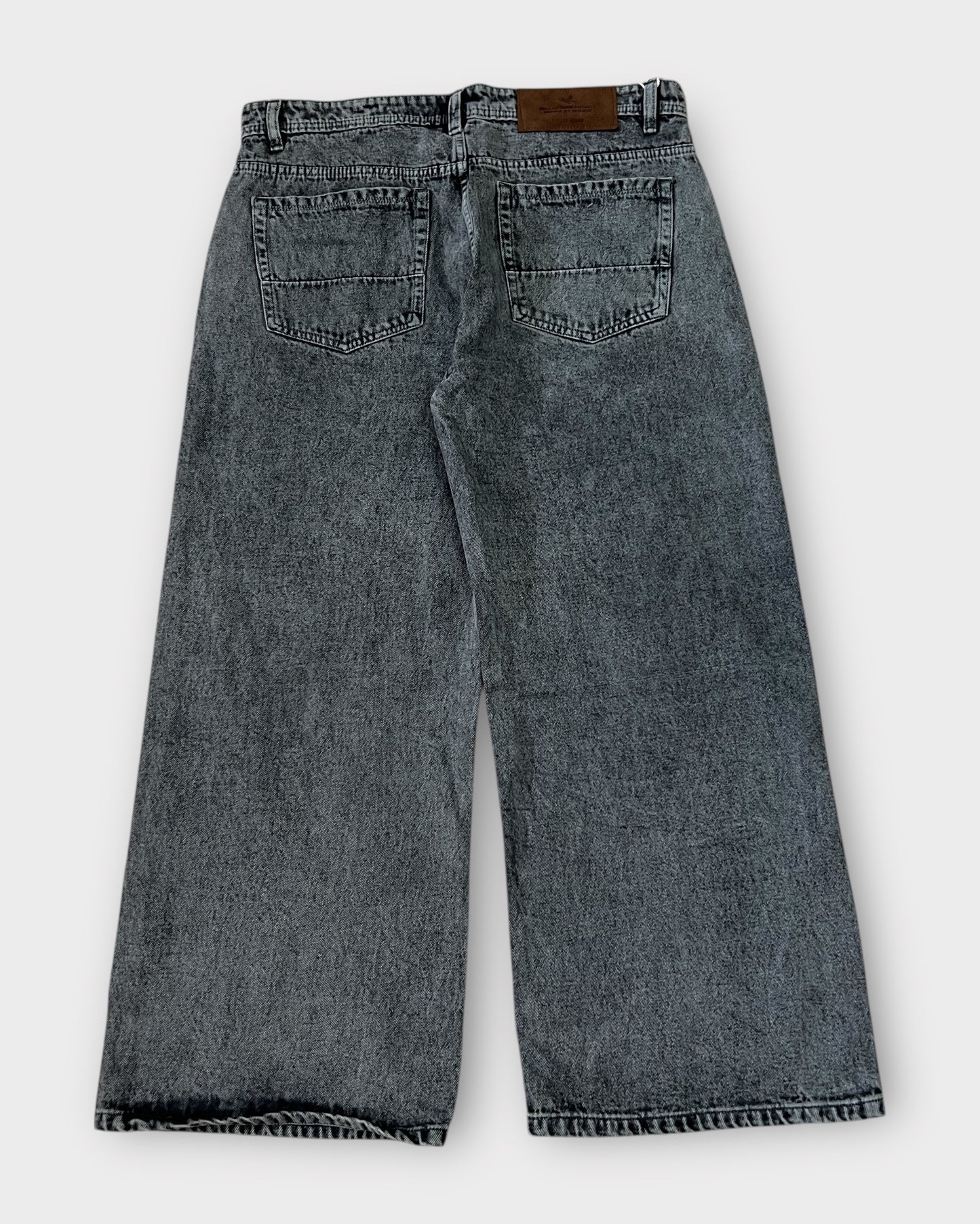 Light Charcoal Grey Wide Leg Baggy Jeans