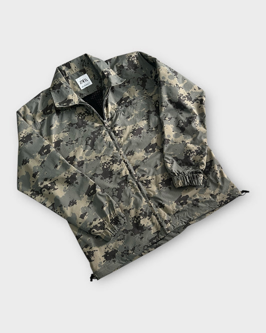 Desert Camo Military Style Jacket - Green