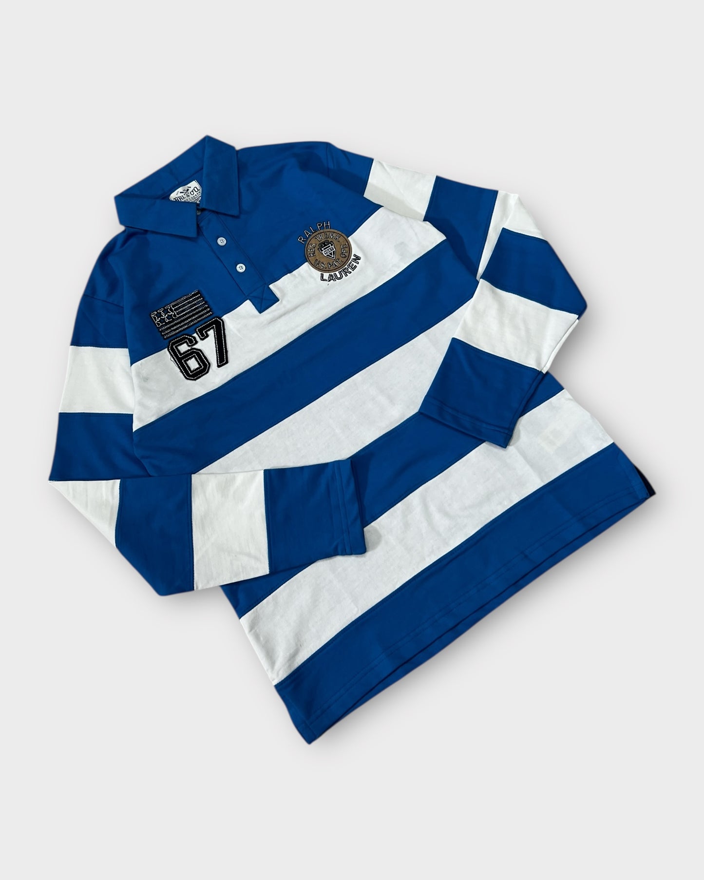 Polo Rugby Tshirt - Blue/White