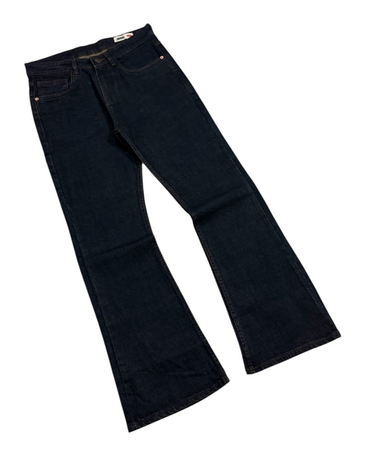 Raw Wash Bootcut Fit Jeans - Blackish Blue
