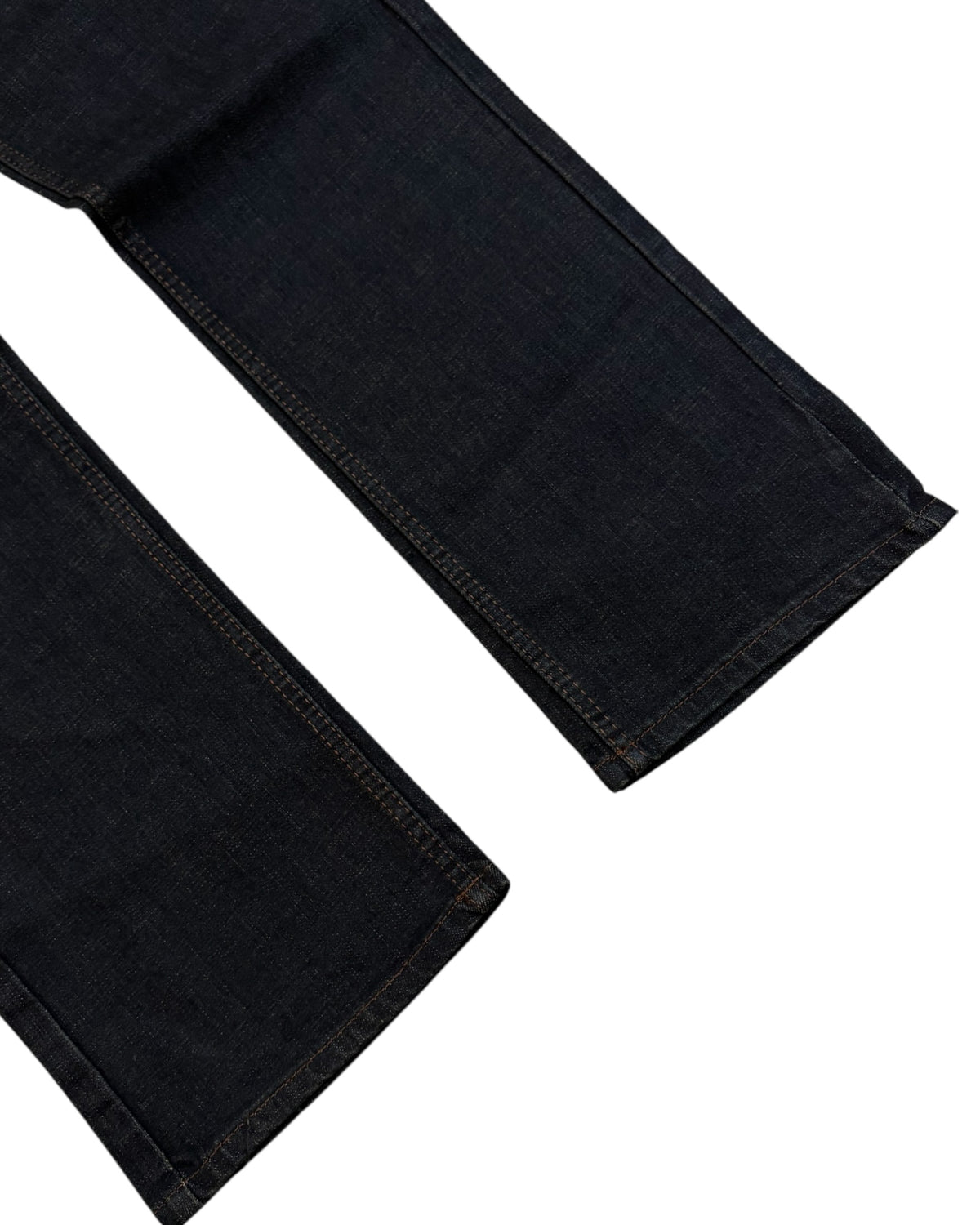 Raw Wash Straight Fit Jeans - Blackish Blue