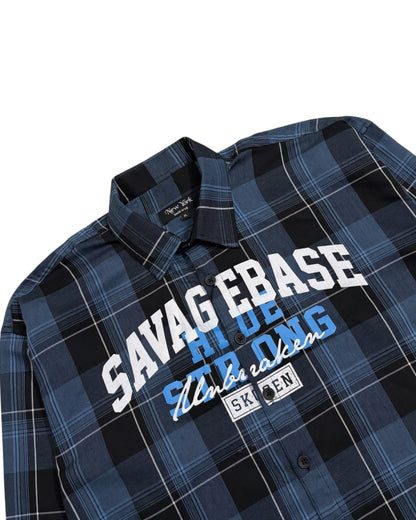 Blue Savage Base Boxy Check Shirt
