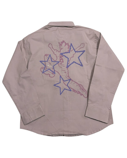 Saint Heavy Loose Baggy Shirt - Dusty Pink