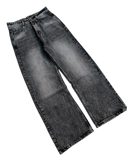 Grunge Grey Wide Fit Denim