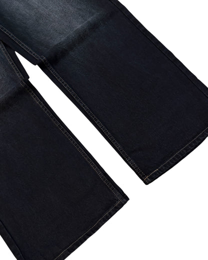 Dark Black Faded Super Baggy Fit Jeans