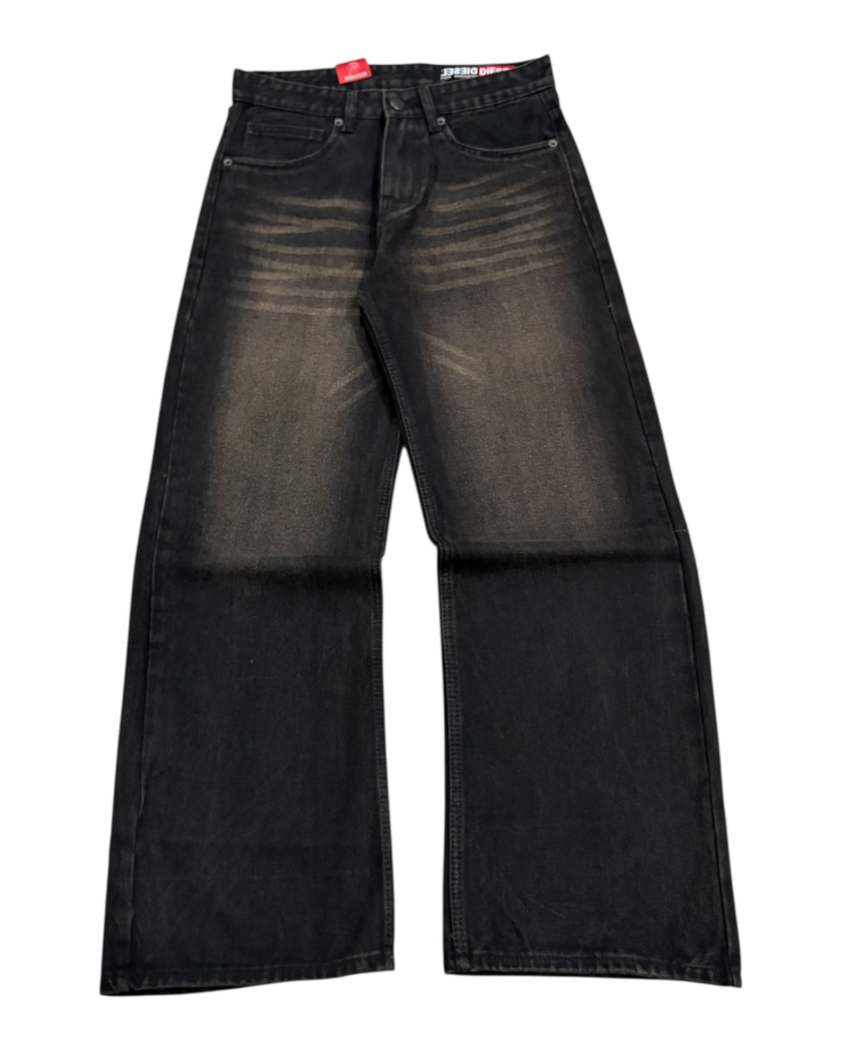 Dusty Black Baggy Wide Fit Jeans